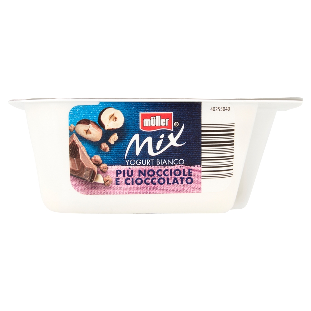 Mix Yogurt Bianco più Nocciole e Cioccolato, 150 g